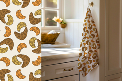 Hygge Coffee Seamless Digital Papers Croissants &amp; Cozy Café Product Image 6