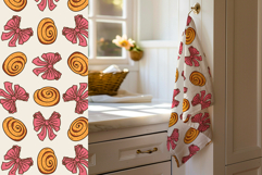 Cinnamon Roll with Pink Bows Seamless Digital Papers Product Image 4