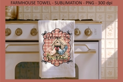 Farmhouse Kitchen Towel, Chicken Coop, Sublimation Png Product Image 1