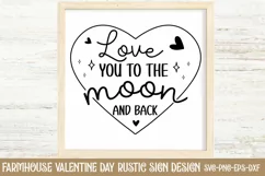 love you to the moon and back SVG, 14 February SVG Product Image 1