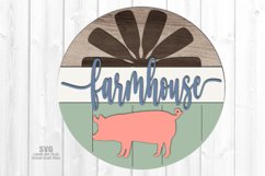 Farmhouse Pig Sign SVG | Windmill SVG | Laser Cut Files Product Image 2