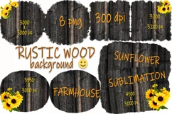 Farmhouse wooden textured floral sublimation background PNG