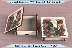 Cow Wooden Box SVG, 6mm Laser Cut File, Farmhouse Decor Product Image 2