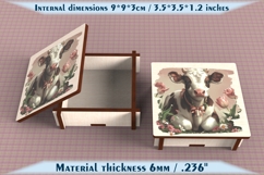 Cow Wooden Box SVG, 6mm Laser Cut File, Farmhouse Decor Product Image 3