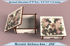 Cow Wooden Box SVG, 6mm Laser Cut File, Farmhouse Decor Product Image 5