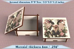 Cow Wooden Box SVG, 6mm Laser Cut File, Farmhouse Decor Product Image 5