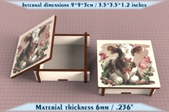 Cow Wooden Box SVG, 6mm Laser Cut File, Farmhouse Decor Product Image 5