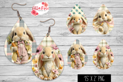 Farmhouse Easter Bunny | 4 Sets of Teardrop Earrings Product Image 1