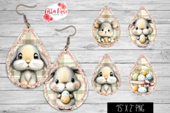 Farmhouse Easter Bunny | 4 Sets of Teardrop Earrings Product Image 1