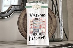 Farmhouse Kitchen Towel Sublimation Design - Pink Kitchen Product Image 2