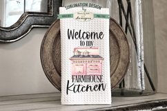 Farmhouse Kitchen Towel Sublimation Design - Pink Kitchen Product Image 3