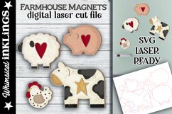Farmhouse Magnets SVG For Laser Cutting Product Image 2