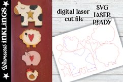 Farmhouse Magnets SVG For Laser Cutting Product Image 1