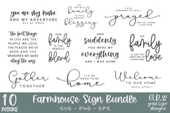 Farmhouse Sign SVG Bundle, Family Quotes, Home Decor SVGs Product Image 2
