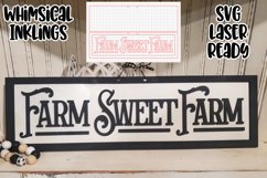 Farm Sweet Farm Sign Laser SVG Product Image 1