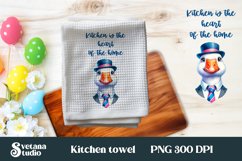 Farm goose kitchen towel sublimation bundle | Towel PNG Product Image 2