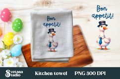 Farm goose kitchen tea towel sublimation | Towel PNG Product Image 1