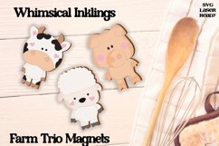 Farm Trio Magnet Set SVG For Laser Cutting Product Image 1