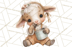 Playful Farm Animal Art, Cute Barnyard Critters PNG Product Image 5