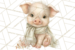 Playful Farm Animal Art, Cute Barnyard Critters PNG Product Image 3