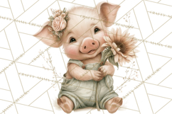 Playful Farm Animal Art, Cute Barnyard Critters PNG Product Image 4
