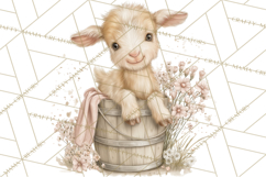 Playful Farm Animal Art, Cute Barnyard Critters PNG Product Image 2