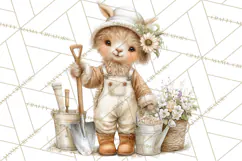 Playful Farm Animal Art, Cute Barnyard Critters PNG Product Image 5