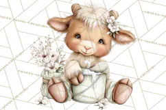 Playful Farm Animal Art, Cute Barnyard Critters PNG Product Image 3