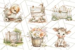 Playful Farm Animal Art, Cute Barnyard Critters PNG Product Image 9