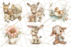 Playful Farm Animal Art, Cute Barnyard Critters PNG Product Image 2