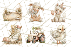 Playful Farm Animal Art, Cute Barnyard Critters PNG Product Image 4