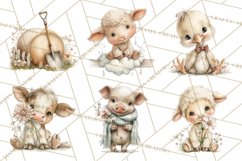 Playful Farm Animal Art, Cute Barnyard Critters PNG Product Image 3