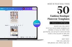 Fashion Pinterest Canva Pins Templates Product Image 9