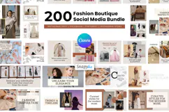 Fashion Boutique Canva Social Media Marketing Templates Product Image 1