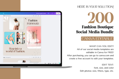 Fashion Boutique Canva Social Media Marketing Templates Product Image 3