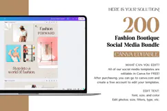 Fashion Boutique Canva Social Media Marketing Templates Product Image 3