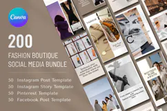 Fashion Boutique Canva Social Media Marketing Templates Product Image 5
