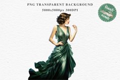 Fashion Lady Art Deco Royal Vintage Women PNG Romantic Girl Victorian Flower Transparent junk journal collage scrapbooking designs sublimation printable files watercolor antique romantic girl illustration Art deco, Victorian Lady Clipart, Royal Women PNG