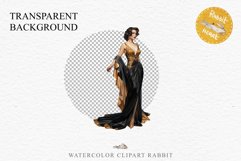 Fashion Lady Art Deco Royal Vintage Women PNG Romantic Girl Victorian Flower Transparent junk journal collage scrapbooking designs sublimation printable files watercolor antique romantic girl illustration Art deco, Victorian Lady Clipart, Royal Women PNG