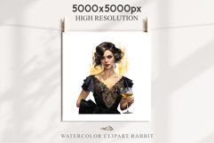 Fashion Lady Art Deco Royal Vintage Women PNG Romantic Girl Victorian Flower Transparent junk journal collage scrapbooking designs sublimation printable files watercolor antique romantic girl illustration Art deco, Victorian Lady Clipart, Royal Women PNG