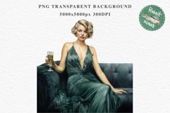 Fashion Lady Art Deco Royal Vintage Women PNG Romantic Girl Victorian Flower Transparent junk journal collage scrapbooking designs sublimation printable files watercolor antique romantic girl illustration Art deco, Victorian Lady Clipart, Royal Women PNG