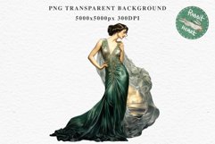 Fashion Lady Art Deco Royal Vintage Women PNG Romantic Girl Victorian Flower Transparent junk journal collage scrapbooking designs sublimation printable files watercolor antique romantic girl illustration Art deco, Victorian Lady Clipart, Royal Women PNG