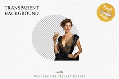 Fashion Lady Art Deco Royal Vintage Women PNG Romantic Girl Victorian Flower Transparent junk journal collage scrapbooking designs sublimation printable files watercolor antique romantic girl illustration Art deco, Victorian Lady Clipart, Royal Women PNG