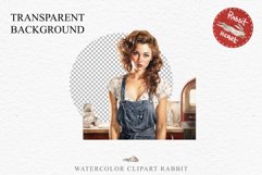 Fashion Lady Pin up Jeans Vintage Women PNG Romantic Girl Victorian Flower Transparent junk journal collage scrapbooking designs sublimation printable files watercolor antique romantic girl illustration paper craft, Victorian Lady Clipart, Royal Women PNG
