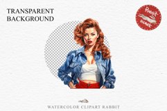 Fashion Lady Pin up Jeans Vintage Women PNG Romantic Girl Victorian Flower Transparent junk journal collage scrapbooking designs sublimation printable files watercolor antique romantic girl illustration paper craft, Victorian Lady Clipart, Royal Women PNG