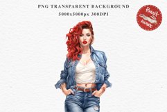 Fashion Lady Pin up Jeans Vintage Women PNG Romantic Girl Victorian Flower Transparent junk journal collage scrapbooking designs sublimation printable files watercolor antique romantic girl illustration paper craft, Victorian Lady Clipart, Royal Women PNG
