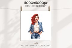 Fashion Lady Pin up Jeans Vintage Women PNG Romantic Girl Victorian Flower Transparent junk journal collage scrapbooking designs sublimation printable files watercolor antique romantic girl illustration paper craft, Victorian Lady Clipart, Royal Women PNG