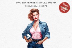 Fashion Lady Pin up Jeans Vintage Women PNG Romantic Girl Victorian Flower Transparent junk journal collage scrapbooking designs sublimation printable files watercolor antique romantic girl illustration paper craft, Victorian Lady Clipart, Royal Women PNG