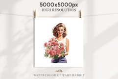 Fashion Lady Pin up Royal Vintage Women PNG Romantic Girl Victorian Flower Transparent junk journal collage scrapbooking designs sublimation printable files  watercolor antique romantic girl illustration paper craft, Victorian Lady Clipart, Royal Women PN