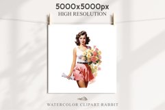 Fashion Lady Pin up Royal Vintage Women PNG Romantic Girl Victorian Flower Transparent junk journal collage scrapbooking designs sublimation printable files  watercolor antique romantic girl illustration paper craft, Victorian Lady Clipart, Royal Women PN